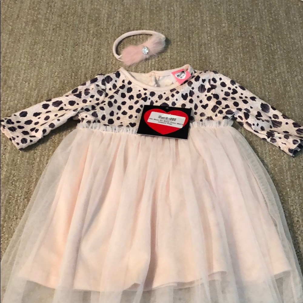 Mini Mini Leopard Printed Tulle Dress & headband!